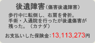 後遺障害（傷害後遺障害）