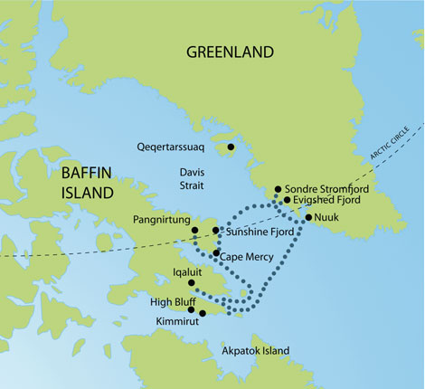 グリーンランド航行地図